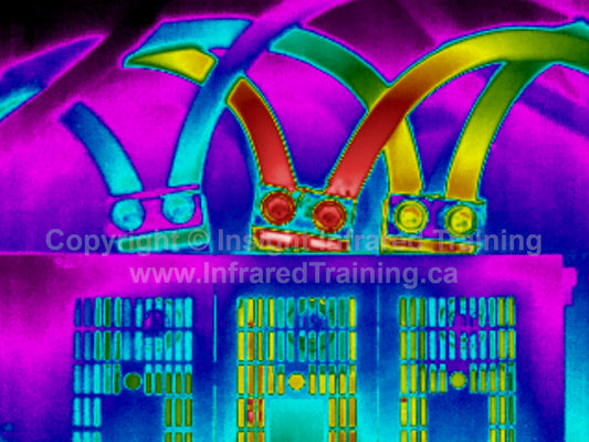 Thermal Image of Electrical Conductors at a Sawmill in Canada