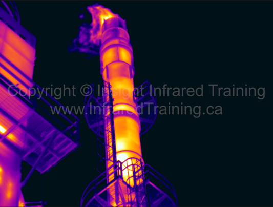 Thermal Image of Stack at Refinery