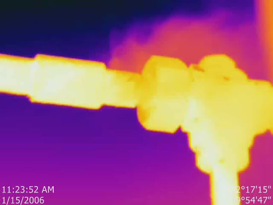 Thermal video of gas leak courtesy of Infraspection Institute.